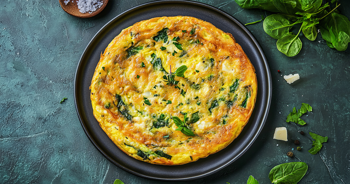 Frittata con zenzero ed erbette aromatiche