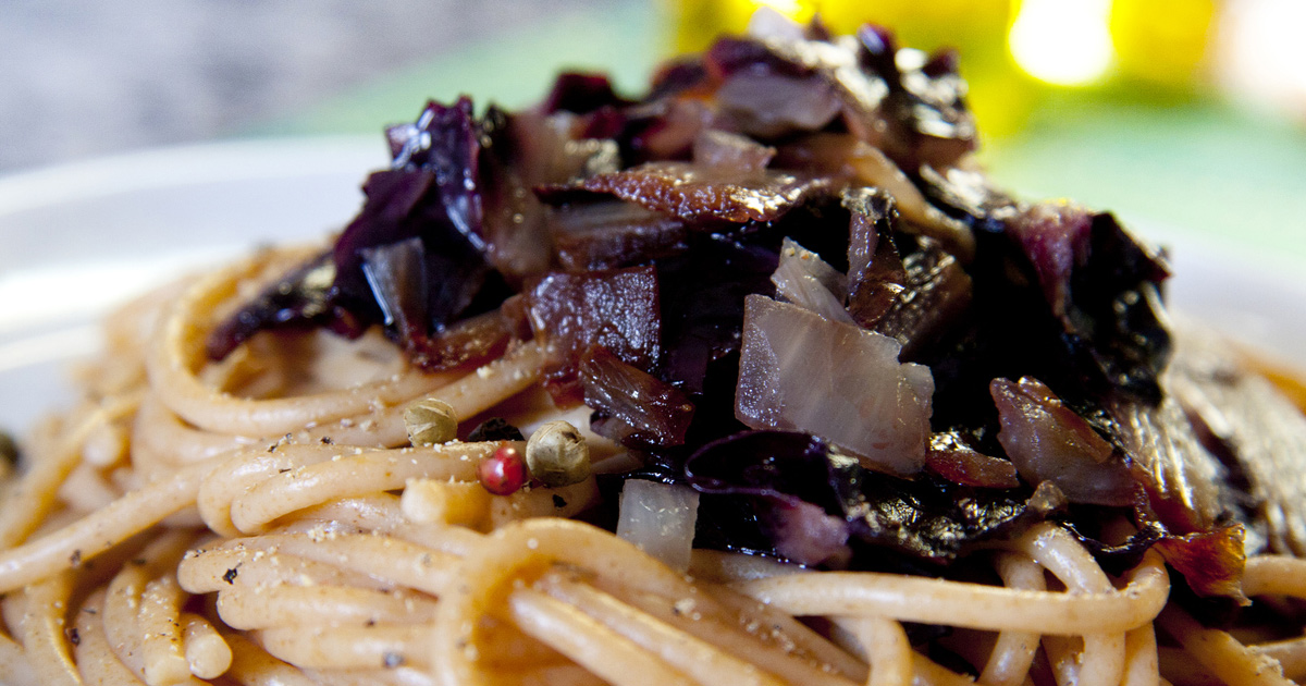 Radicchio ai ferri + pasta all'arrabbiata