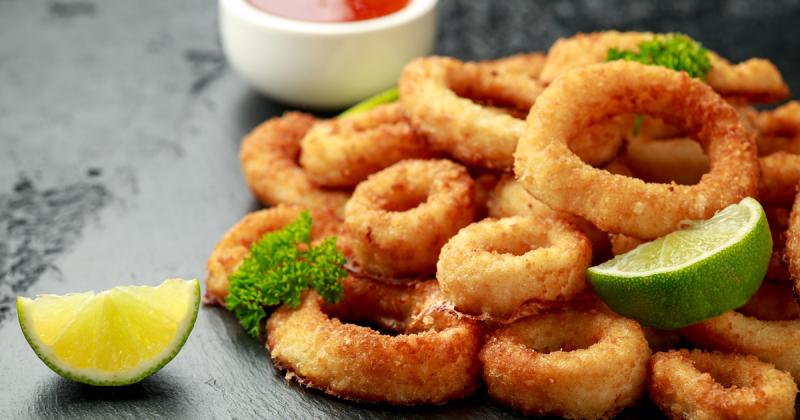 Calamari panati con sesamo